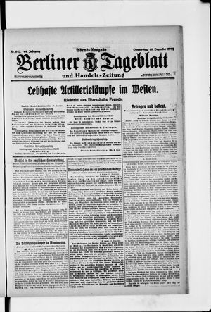 Berliner Tageblatt und Handels-Zeitung vom 16.12.1915