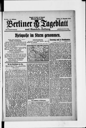 Berliner Tageblatt und Handels-Zeitung vom 17.12.1915