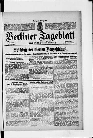 Berliner Tageblatt und Handels-Zeitung vom 18.12.1915