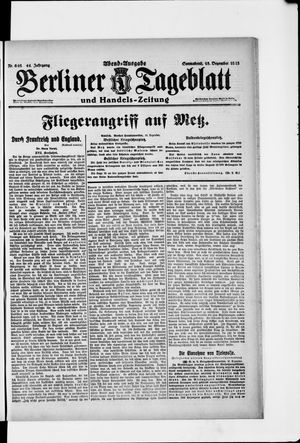 Berliner Tageblatt und Handels-Zeitung vom 18.12.1915