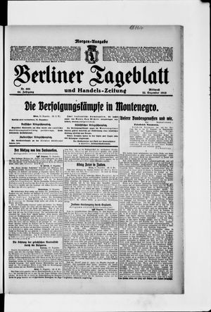 Berliner Tageblatt und Handels-Zeitung vom 22.12.1915