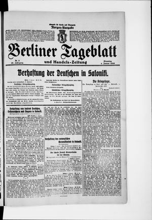 Berliner Tageblatt und Handels-Zeitung on Jan 4, 1916