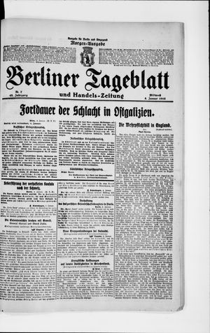 Berliner Tageblatt und Handels-Zeitung vom 05.01.1916