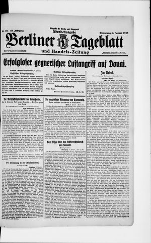 Berliner Tageblatt und Handels-Zeitung vom 06.01.1916