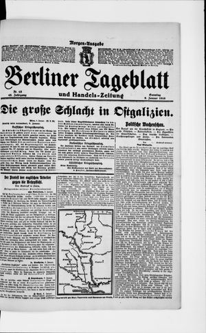 Berliner Tageblatt und Handels-Zeitung vom 09.01.1916