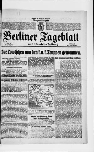 Berliner Tageblatt und Handels-Zeitung vom 12.01.1916