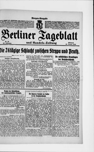 Berliner Tageblatt und Handels-Zeitung vom 19.01.1916