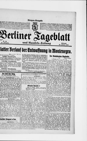 Berliner Tageblatt und Handels-Zeitung vom 26.01.1916