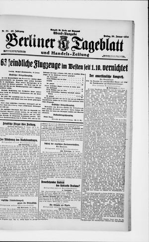 Berliner Tageblatt und Handels-Zeitung vom 28.01.1916