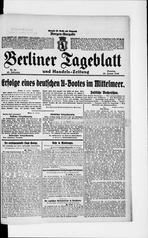 Berliner Tageblatt und Handels-Zeitung vom 30.01.1916