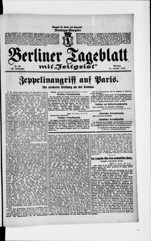 Berliner Tageblatt und Handels-Zeitung vom 31.01.1916