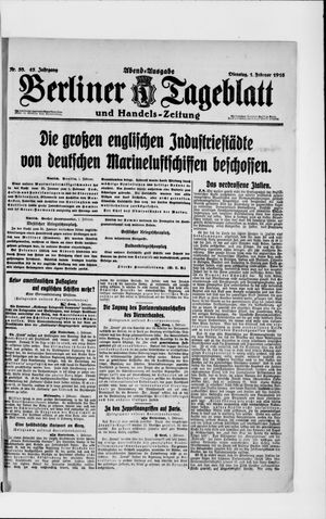 Berliner Tageblatt und Handels-Zeitung vom 01.02.1916