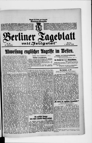Berliner Tageblatt und Handels-Zeitung vom 07.02.1916