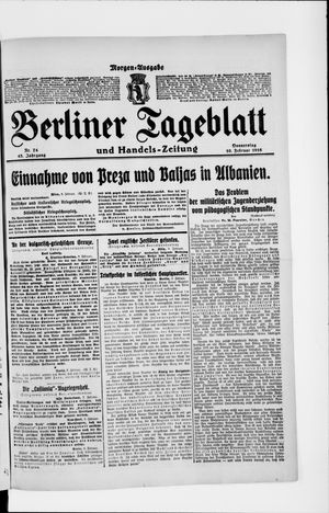 Berliner Tageblatt und Handels-Zeitung vom 10.02.1916