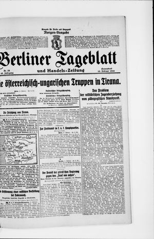 Berliner Tageblatt und Handels-Zeitung on Feb 12, 1916