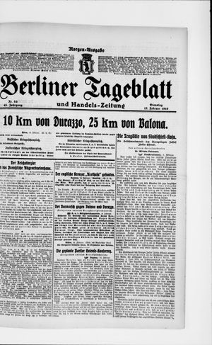 Berliner Tageblatt und Handels-Zeitung vom 15.02.1916