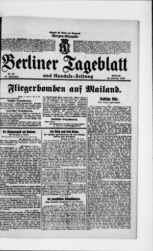 Berliner Tageblatt und Handels-Zeitung vom 16.02.1916