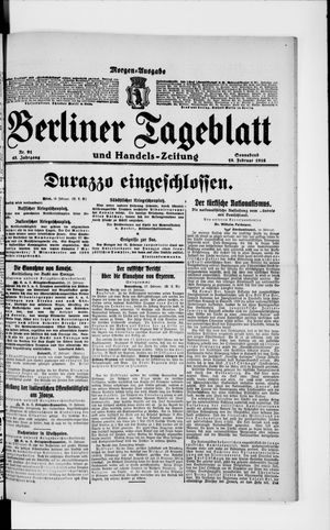 Berliner Tageblatt und Handels-Zeitung on Feb 19, 1916