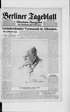 Berliner Tageblatt und Handels-Zeitung on Feb 22, 1916