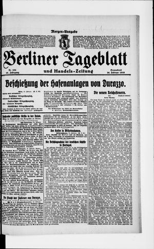 Berliner Tageblatt und Handels-Zeitung on Feb 26, 1916