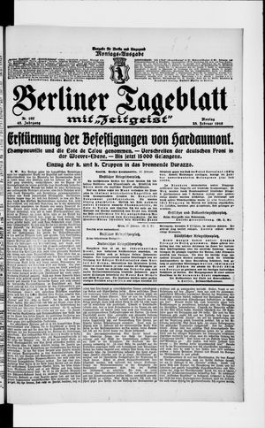 Berliner Tageblatt und Handels-Zeitung vom 28.02.1916