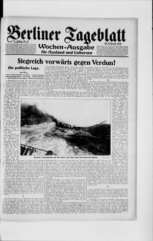Berliner Tageblatt und Handels-Zeitung vom 29.02.1916