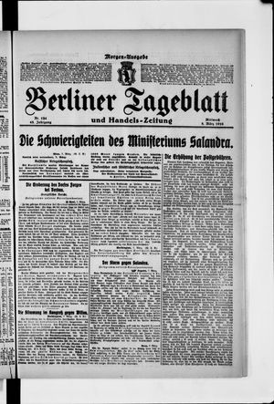Berliner Tageblatt und Handels-Zeitung vom 08.03.1916