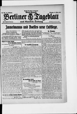 Berliner Tageblatt und Handels-Zeitung vom 14.03.1916