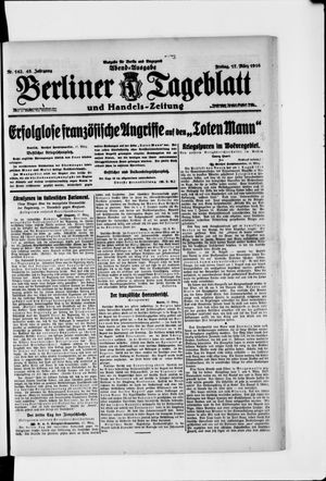 Berliner Tageblatt und Handels-Zeitung on Mar 17, 1916