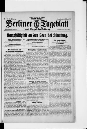 Berliner Tageblatt und Handels-Zeitung on Mar 18, 1916