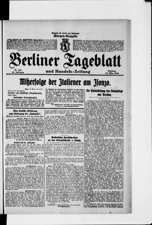 Berliner Tageblatt und Handels-Zeitung vom 19.03.1916