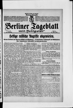 Berliner Tageblatt und Handels-Zeitung on Mar 20, 1916