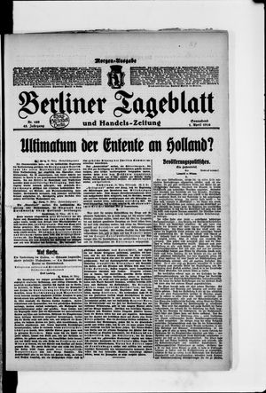 Berliner Tageblatt und Handels-Zeitung vom 01.04.1916