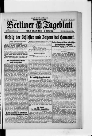 Berliner Tageblatt und Handels-Zeitung on Apr 8, 1916