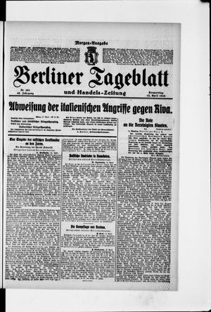 Berliner Tageblatt und Handels-Zeitung on Apr 13, 1916