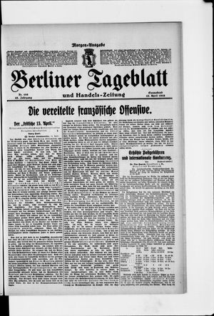 Berliner Tageblatt und Handels-Zeitung vom 15.04.1916