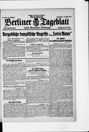 Berliner Tageblatt und Handels-Zeitung vom 15.04.1916