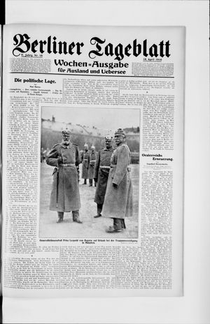 Berliner Tageblatt und Handels-Zeitung on Apr 18, 1916