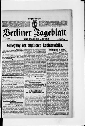 Berliner Tageblatt und Handels-Zeitung vom 21.04.1916