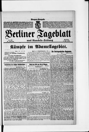 Berliner Tageblatt und Handels-Zeitung on May 2, 1916
