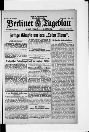 Berliner Tageblatt und Handels-Zeitung vom 04.05.1916