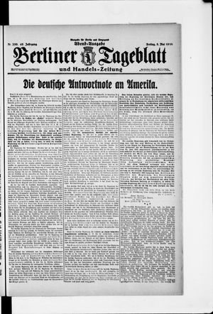 Berliner Tageblatt und Handels-Zeitung on May 5, 1916