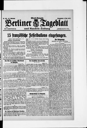 Berliner Tageblatt und Handels-Zeitung vom 06.05.1916