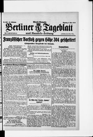 Berliner Tageblatt und Handels-Zeitung vom 09.05.1916