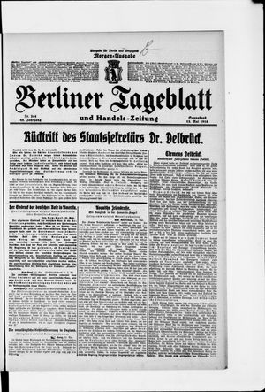 Berliner Tageblatt und Handels-Zeitung vom 13.05.1916