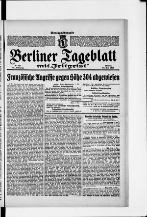 Berliner Tageblatt und Handels-Zeitung vom 15.05.1916