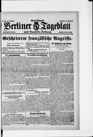 Berliner Tageblatt und Handels-Zeitung vom 16.05.1916
