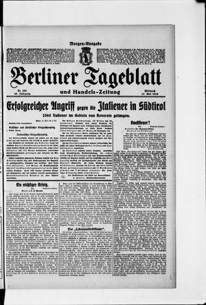 Berliner Tageblatt und Handels-Zeitung vom 17.05.1916