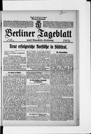 Berliner Tageblatt und Handels-Zeitung vom 18.05.1916