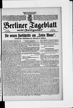 Berliner Tageblatt und Handels-Zeitung vom 22.05.1916